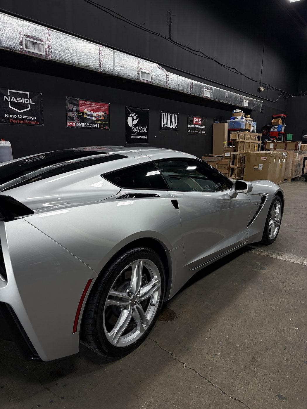 Corvette C7 Stingray after ceramic coating at the APES shop