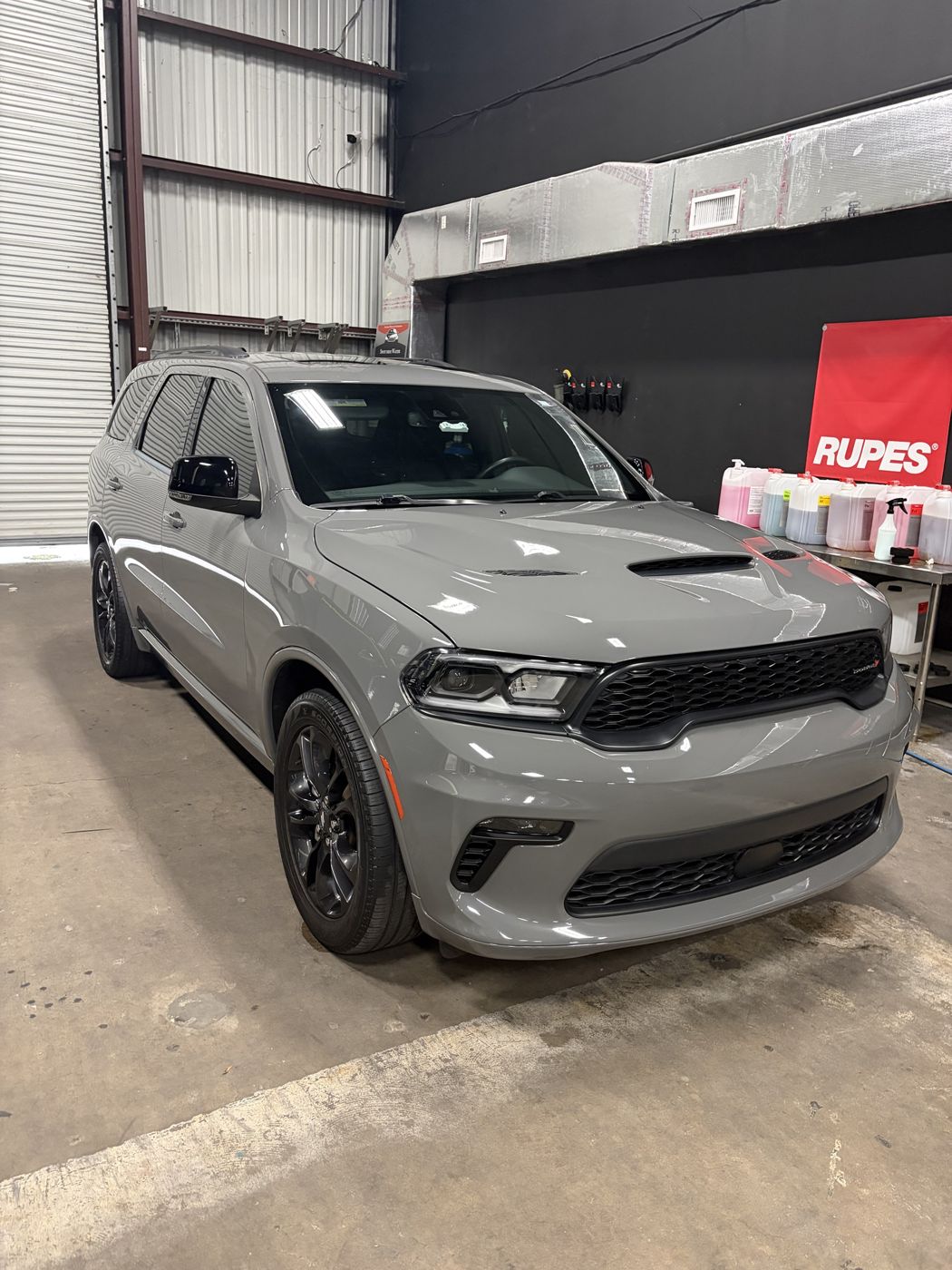 Gray Dodge Durango after ceramic coating at the APES shop in Orlando