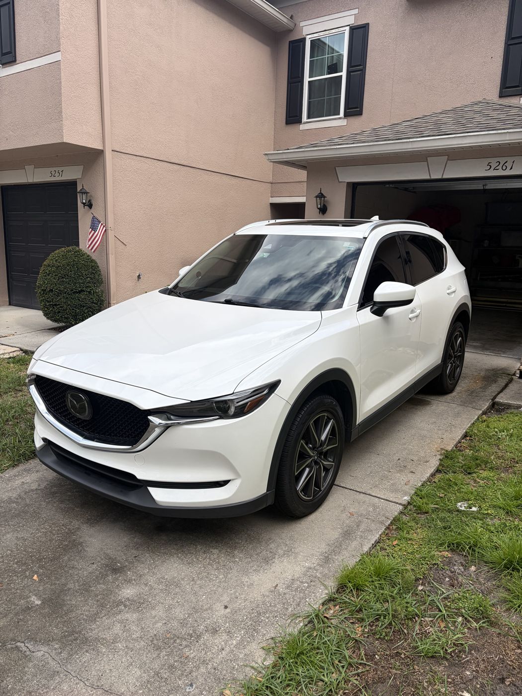 White Mazda CX-5 after a mobile detail